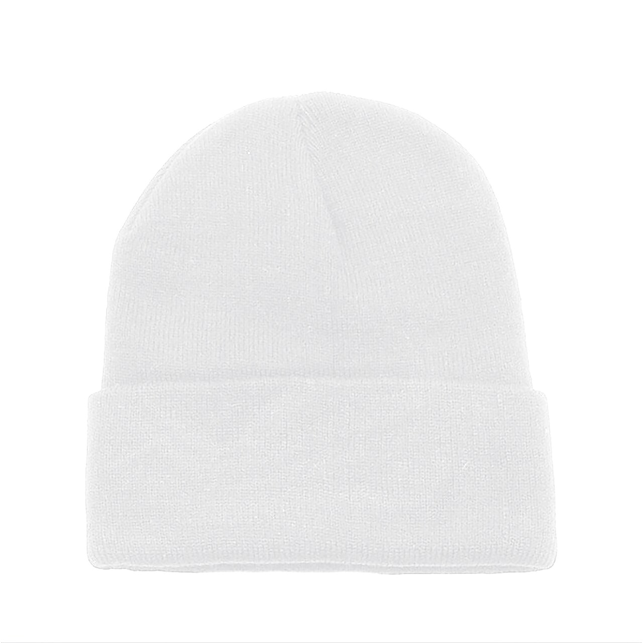 12 Pack Plain Long Cuffed Men's Beanies Skullies Multipack Bulk
